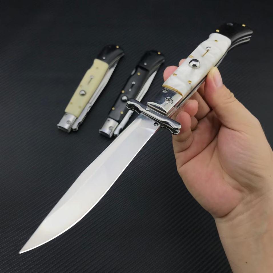 

11 inch Italian mafia Automatic knife Single action Tactical knifes 440C Blade Resin Handle self-defense EDC Hunting Pocke223N