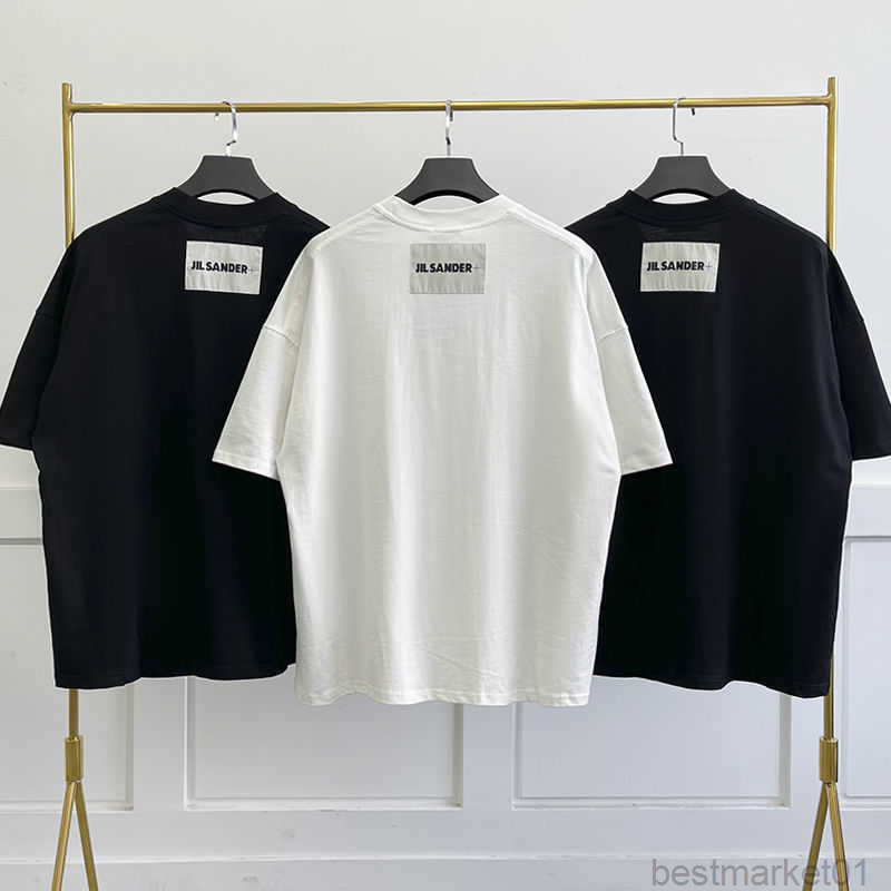 

Men' and Women' Short Sleeve T-shirts Cotton Print Jil Loose Round Collar Casual Sanders Shirtss, White