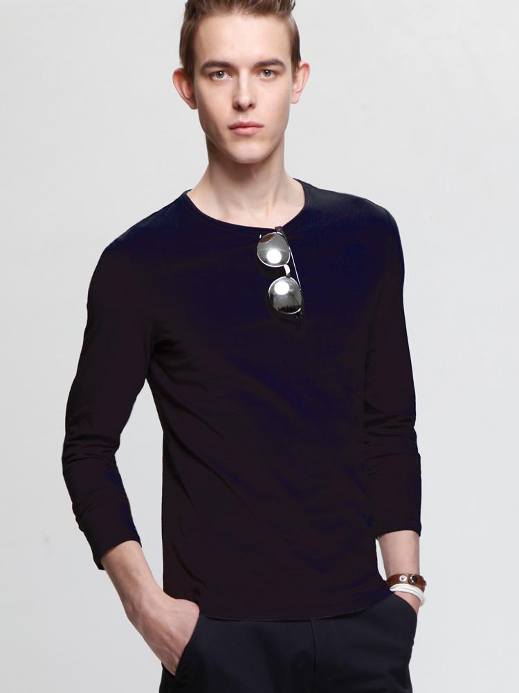

Men' T-Shirts Men 2022 Spring Shirt Solid Color Round Neck Collar TShirt Thin Autumn Brand Clothing Cotton 6XL 7XL HGP001Men, Black