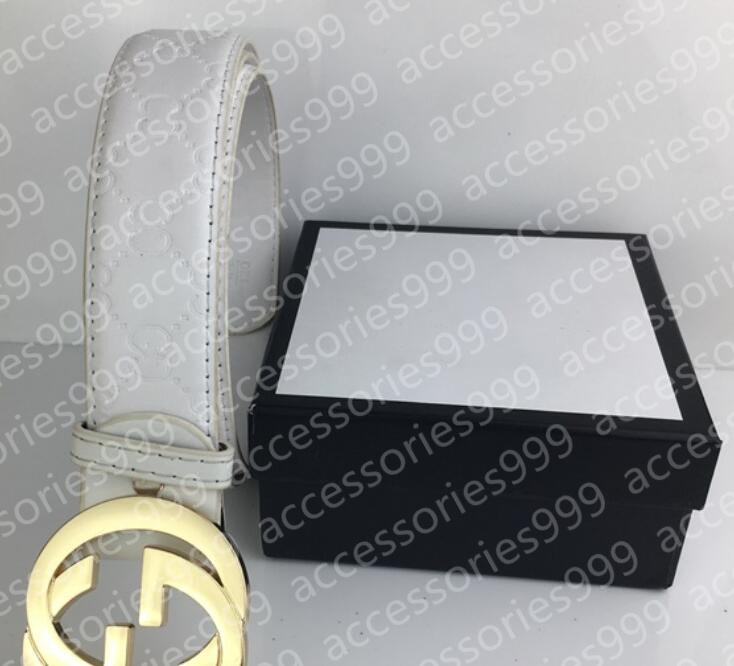

High quality belt womens genuine leather golden silver black buckle luxury designer cowhide mens belts Including box, With box
