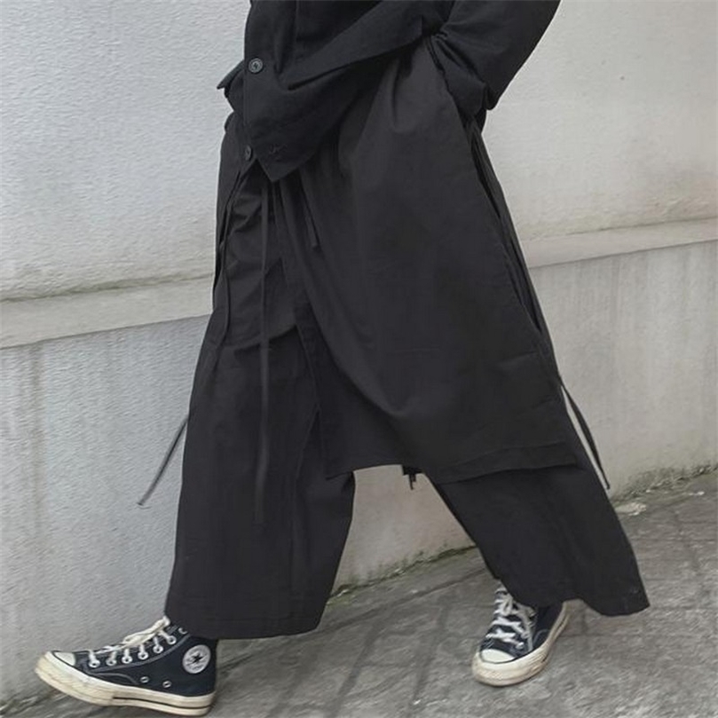 

NiceMix Fashion Autumn Irregular Drawstring Straight Pants Women Personal Loose Casual Korean Trousers Version 201228, Black