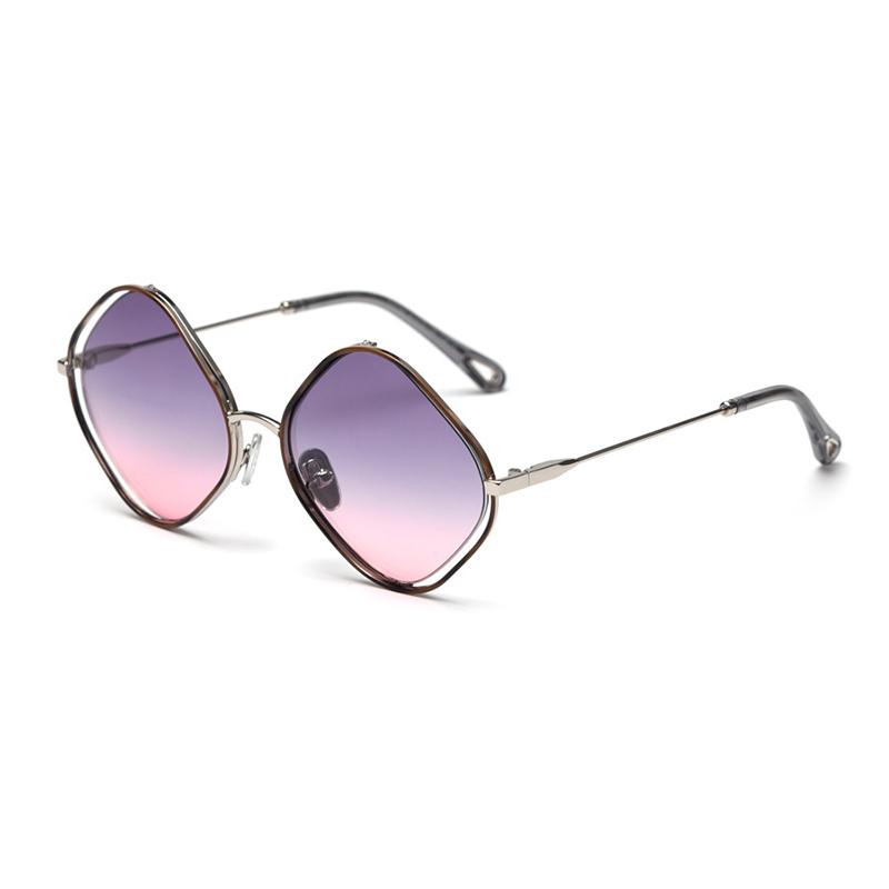 

Sunglasses High End Gradient Colors Women Men Unique Design Luxury Square Polygon SunglassesSunglasses