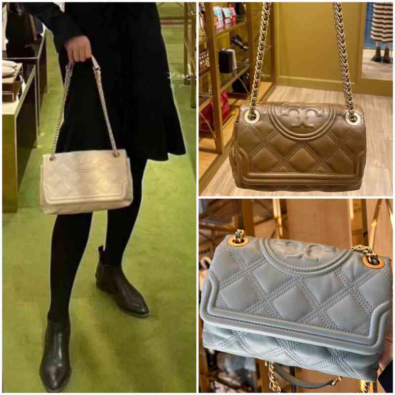 Designer Torys Burchs sacs à main Us publiques publiques TB Lingge Chain Sac Fleming Oil Wax SheepSkin Grand sac Single Women's Femme en stock Sa