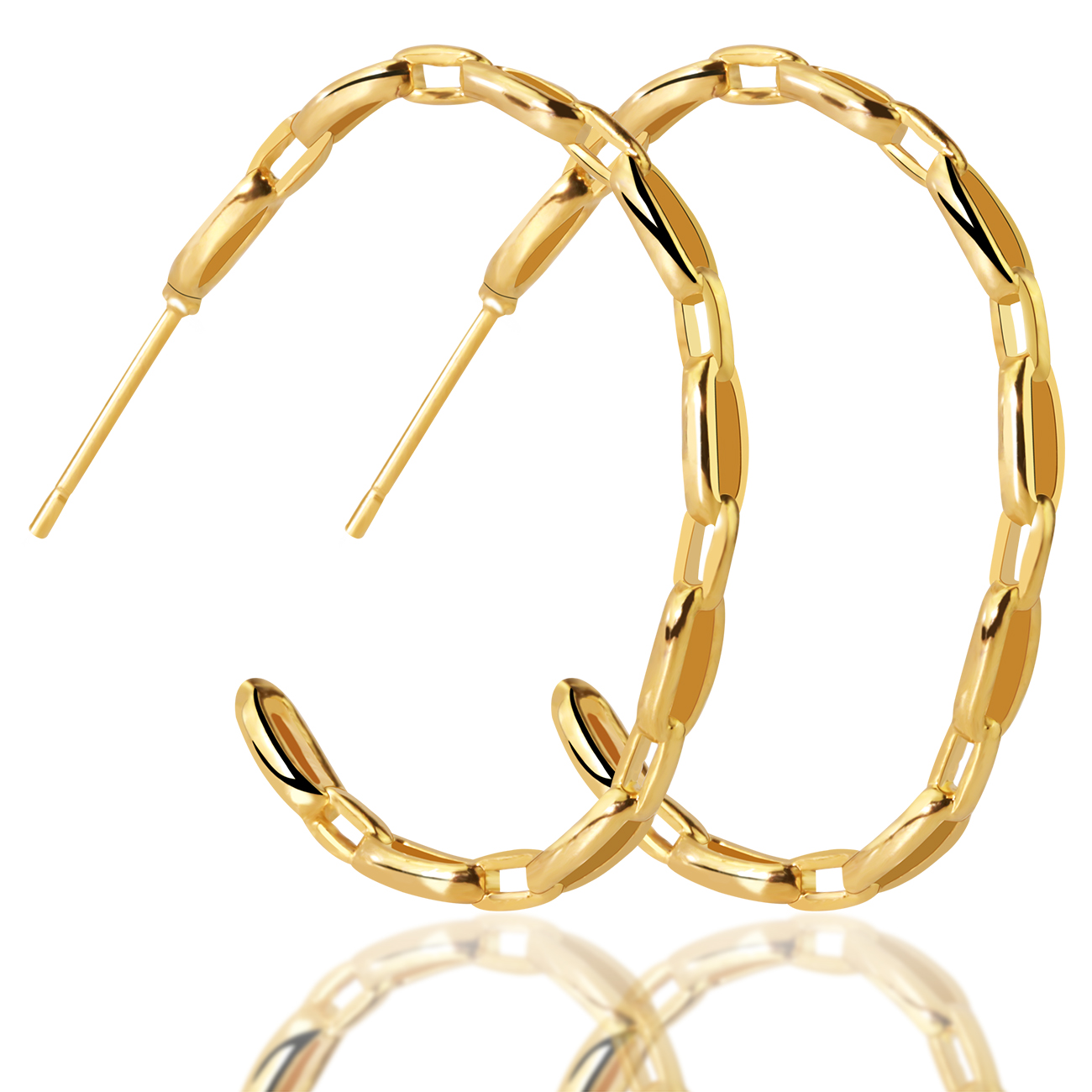 

Hoop Earrings Stud for Women Small 14K Gold Plated Lightweight Pearl Hoops for Girls