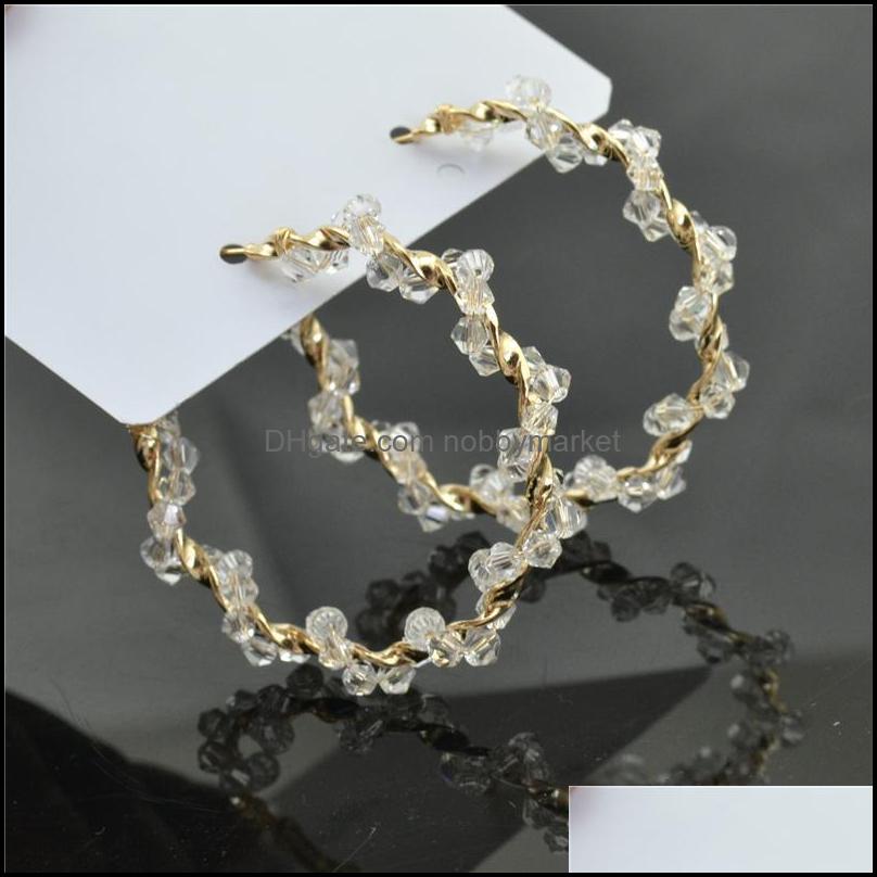 

Hoop Earrings For Women Big Circle Fashion Jewelry Accessories Wholesale 2021 Trendy Personality Shiny Princess Ladies Earings Drop Delivery