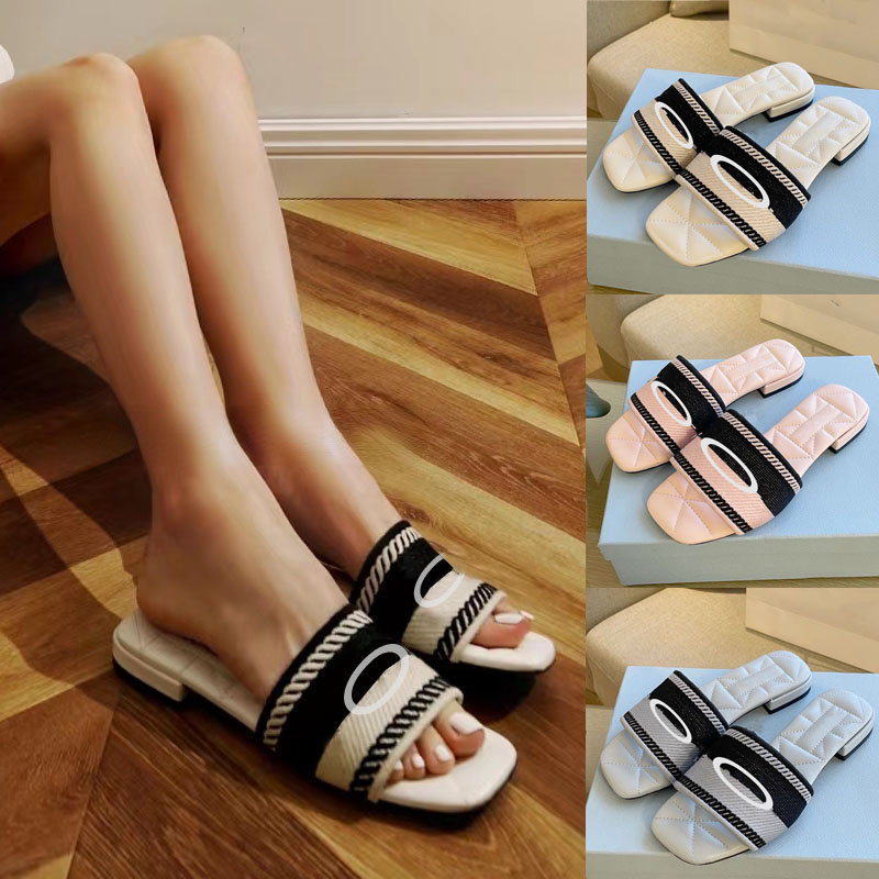 

Summer New 2022 Women Flat Slippers High Quality Luxury Embroidered Design Slippers Woman Indoor Office Home Flats Slipper, Color 7