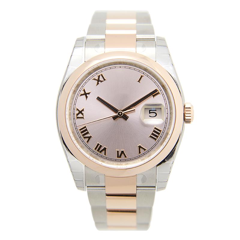 

High Quality Asian Unisex Watch 2813 Sport Automatic Mechanical Watchs 116201 36mm Pink Roman Dial 18k Rose Gold Stainless Steel wrist Watch Luxury Ladies Watches, Multi-color