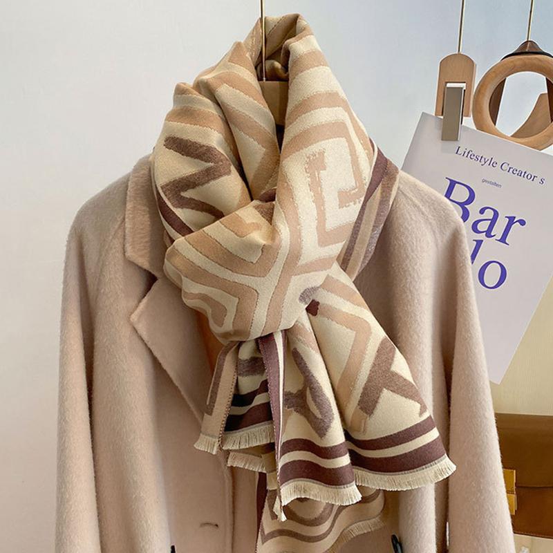 

Scarves Winter Scarf Women's Cashmere Warm Ladies Thickening Soft Shawl WrapScarves ScarvesScarves