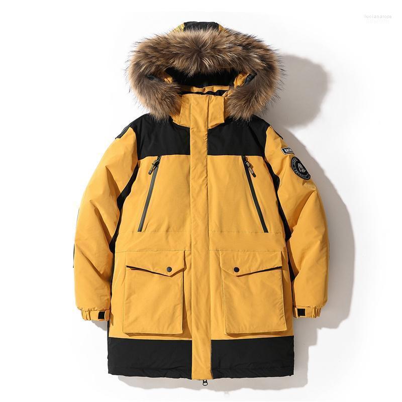 

Winter Down Jacket Men Fur Collar Coat 2022 Brand Thick Warm Coats Streetwear Windbreaker Jackets Male Fashion Clothing Men' & Parkas Luci2, Cbd269white