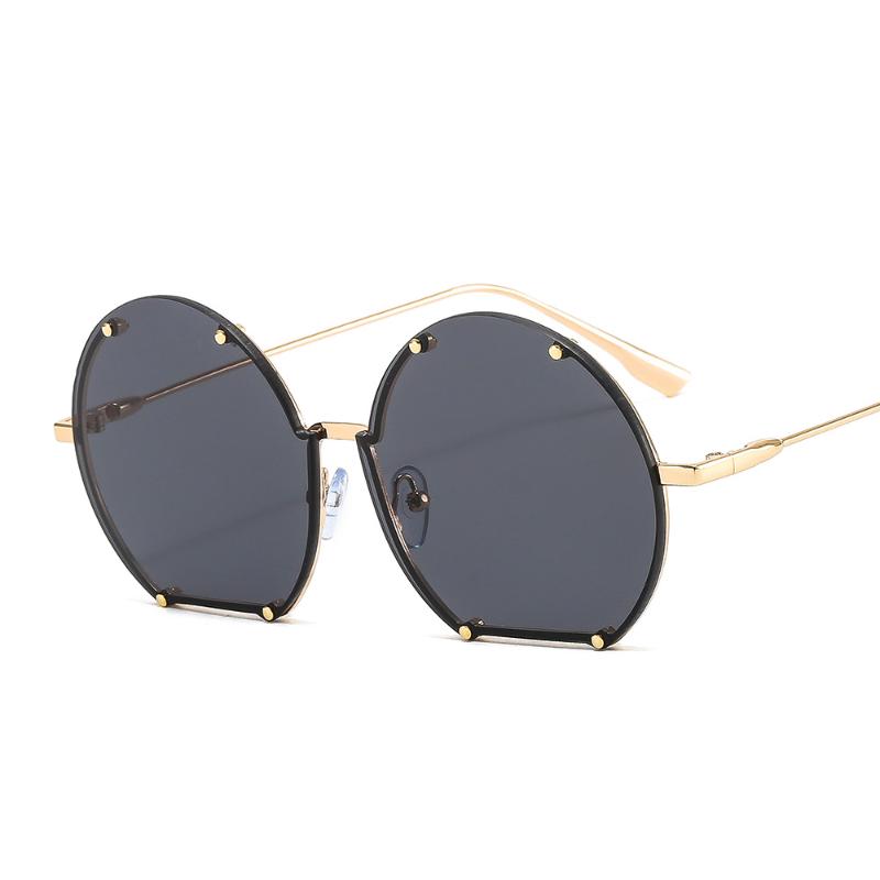 

Sunglasses 2022 Men Women Fashion Oversized Round Brand Designer Trending Ladies Tint Lens Retro Vintage Glasses