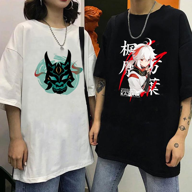 

Men's T-Shirts Genshin Impact T Shirt Men Kawaii Hu Tao Graphic Tees Xiao Kaedehara Kazuha T-shirt Unisex Hip Hop Tops Harajuku Tshirt MaleM, 888kkk