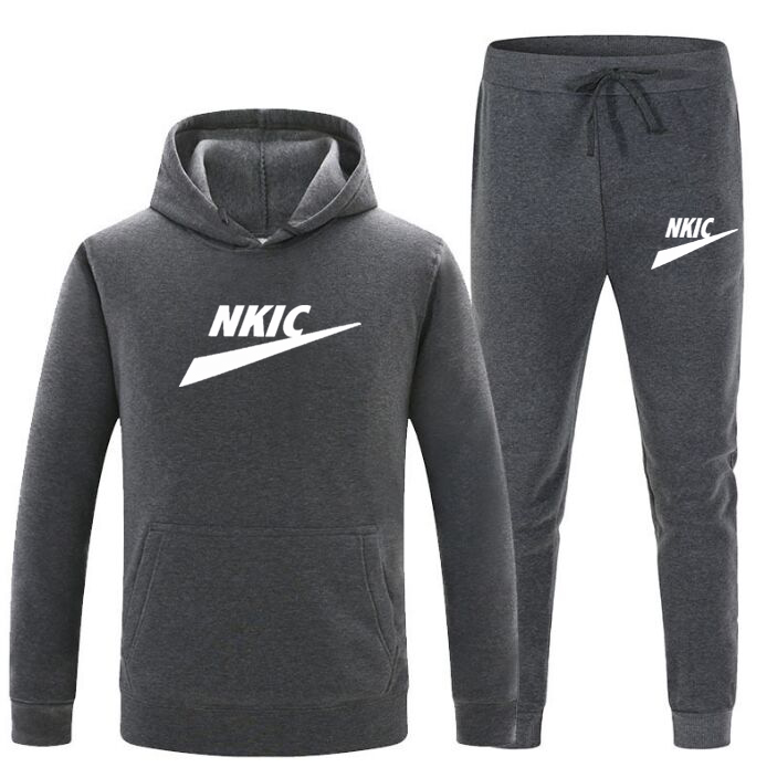 

Fashion Brand LOGO Tracksuit Suit Men Sportswear 2022 Winter Fleece Warm Oversized Hoodie Set Couple Lounge Sweatpant Sets Unisex, Black