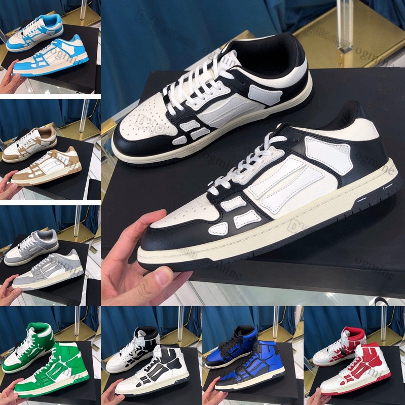 

2022 imiri shoes Skelet Bones Casual Shoe 21FW RUNWAY SKEL TOP Low High- Men Women US11 Basketball running Black White Leather Lace Up Trainer size 36-45, Hello