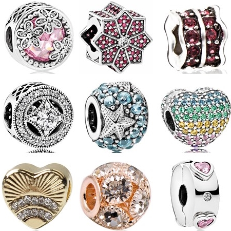 925 Sterling Silver Charms Btuamb Crystal Simulated Pearl Heart Flower Beads Original Fit Pandora Bracelet Jewelry Making DIY Gift