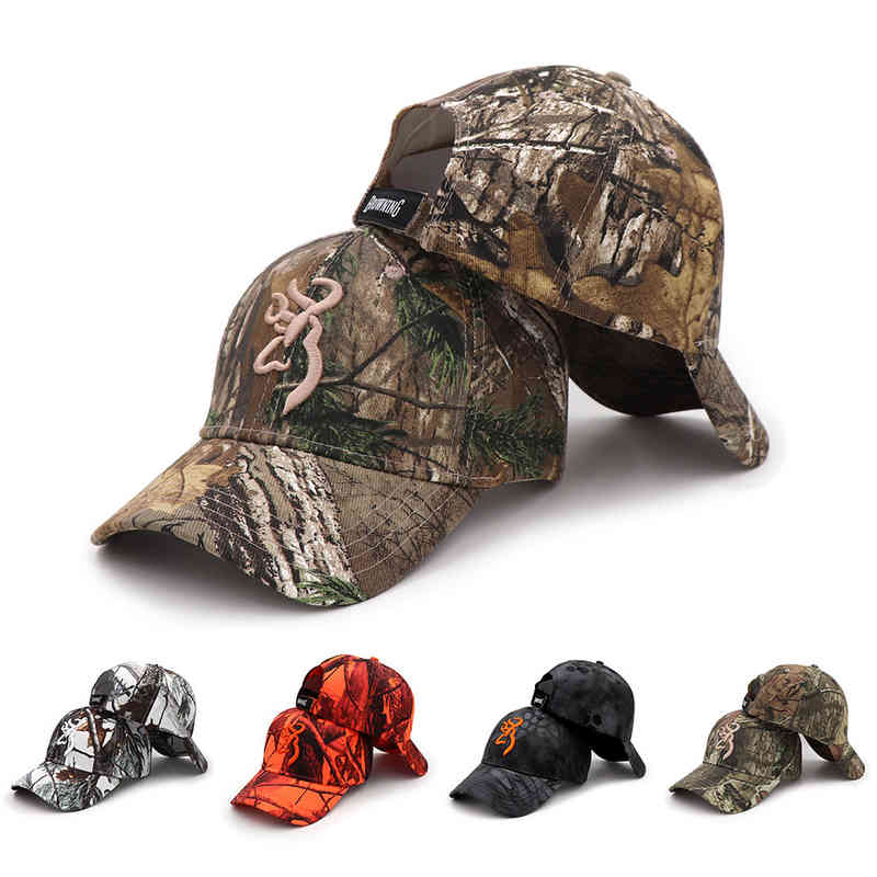 

Browning Camo Baseball Cap Fishing Caps Men Outdoor Hunting Camouflage Jungle Hat Airsoft Tactical Hiking Casquette Hats, Rt1