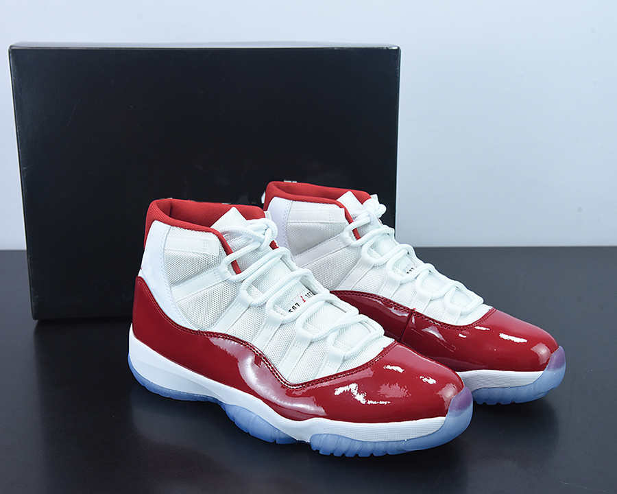

Top Quality Boots Jumpman 11 High Cherry Basketball Shoes White/Varsity Red-Black Outdoor Trainers Sports Sneaker With Original Box, #1