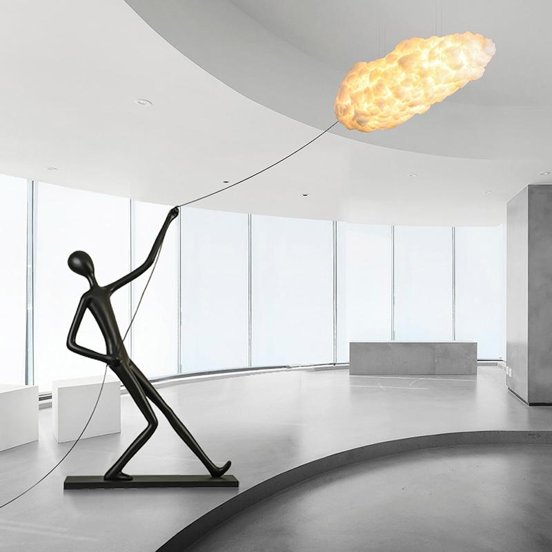 

Other Outdoor Lighting Postmodern Cloud Lamp Human-shaped Art Floor Sales Department El Shopping Mall Light Luxury Sculpture Decoration Larg