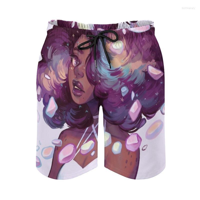 

Men's Shorts Mineral Men's Sport Running Beach Trunk Pants With Mesh Lining Trunks Minerals Rocks Gems Stones Purple LavenderMen's Bert2, Beach shorts