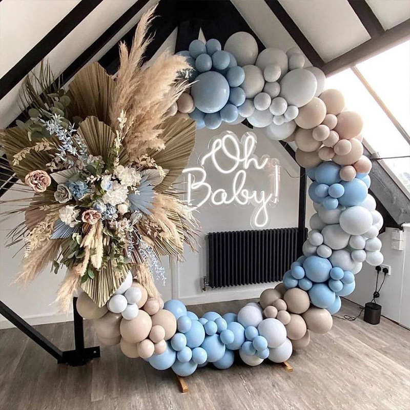 

New Arrival Marriage Party Decoration Round Shaped Balloon Arch Flower Rack Wedding Baby Shower Birthday Backdrop Supplies, 1.5m