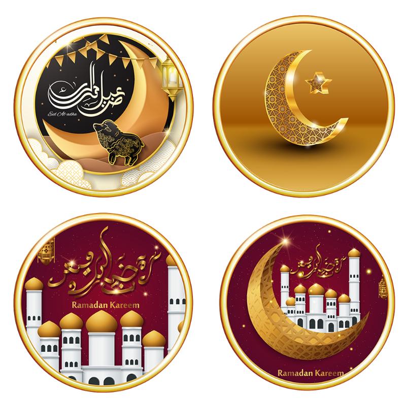 

Party Decoration 4PCs Stickers Festive Waterproof Wall Eid Decals For Ramadan