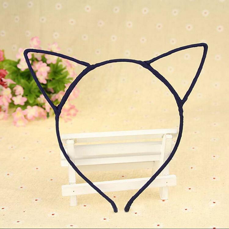 

Women Cat Ears Alloy Headband Fashion Girls Hair Band Cute Gift
