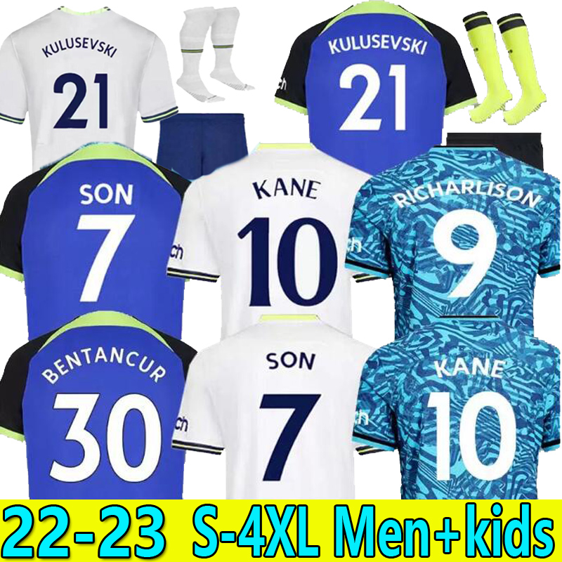 

S-4XL 22 23 KANE SON BERGWIJN Soccer Jerseys HOME AWAY women 2022 2023 LUCAS DELE Football shirt BALE NDOMBELE Men kids kit Maillots Customized Uniforms Version, 22/23 home women