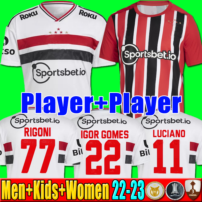 

2022 2023 Sao Paulo Soccer Jerseys LUCIANO MIRANDA Rafinha J.Calleri Eder LUCIANO ALISSON NIKÃO GABRIEL G.SARA 21 22 23 football men women kids shirt, P01 22 23 home
