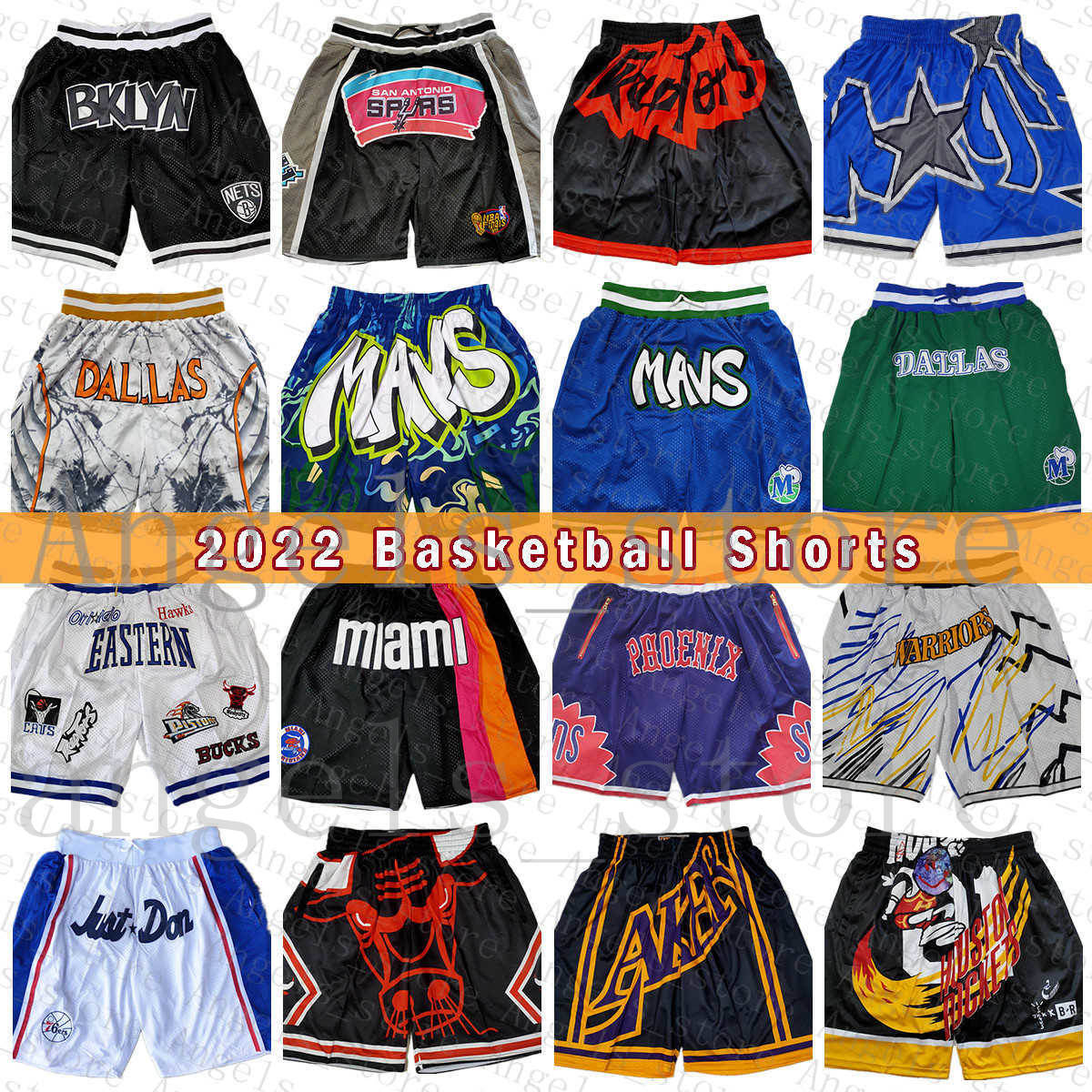 

JUST DUN Dallas''Mavericks''Men 2022 Basketball Shorts Mitchell & Ness 034, Just shorts