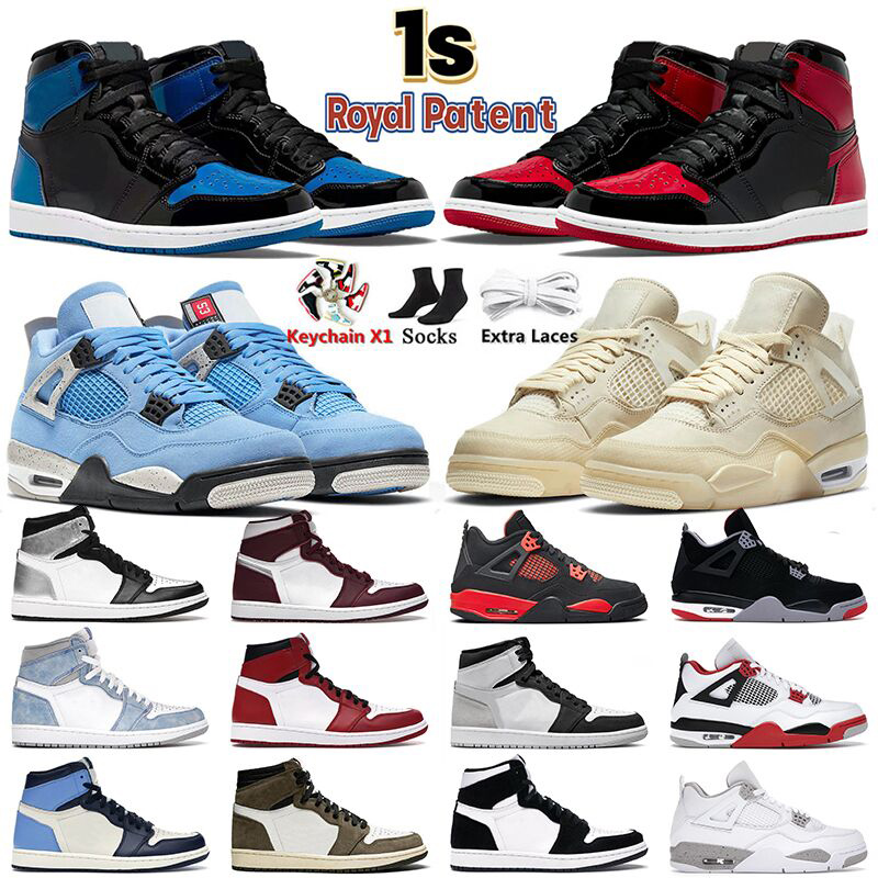 

Mens 1s High Basketball Jumpman Shoes 2022 Arrival Bred Patent University Blue Jordens 4 Black Cat Jorda 1 Mens Women Twist Bordeaux Sneakers Trainers, B12 40-47