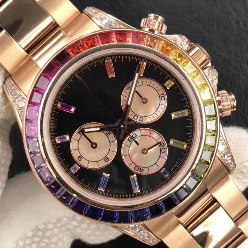 

Wristwatches Top Quality Automatic Mechanical 40MM Mens Watch Stainless Steel Bracelet Sapphire Crystal DiamondWristwatches, Box