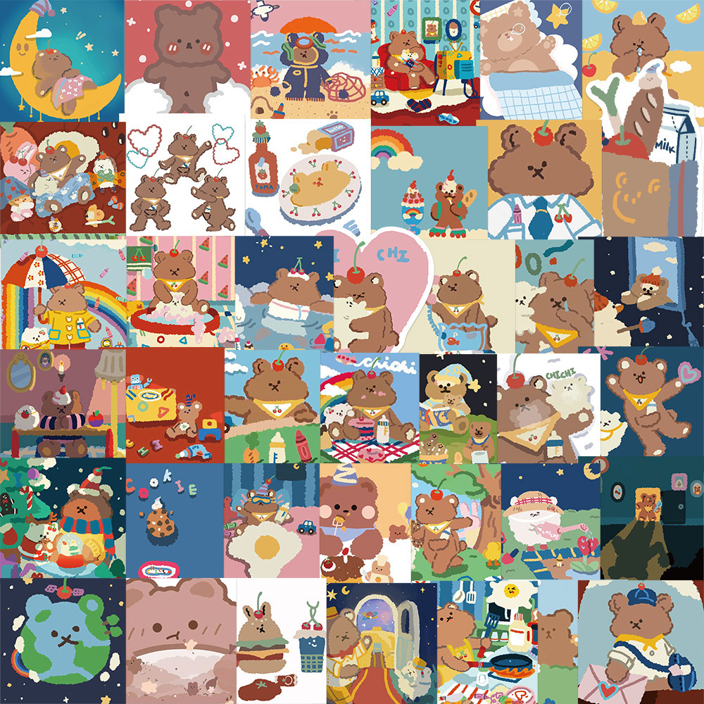 

New Sexy 40Pcs Gummy Bear Cute Cartoon Graffiti Sticker Wall Sticker DIY Laptop Guitar Luggage Waterproof Classic Kids Toy Decal Sticker
