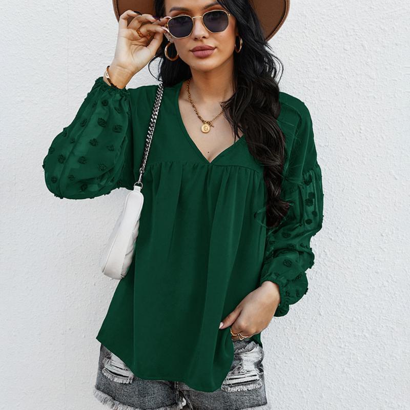 

Women' Blouses & Shirts Women' Casual Shirt 2022 Elegant Women Long Sleeves Chiffon T-shirts Summer Black V-neck Top Female ClothingWo, Apricot