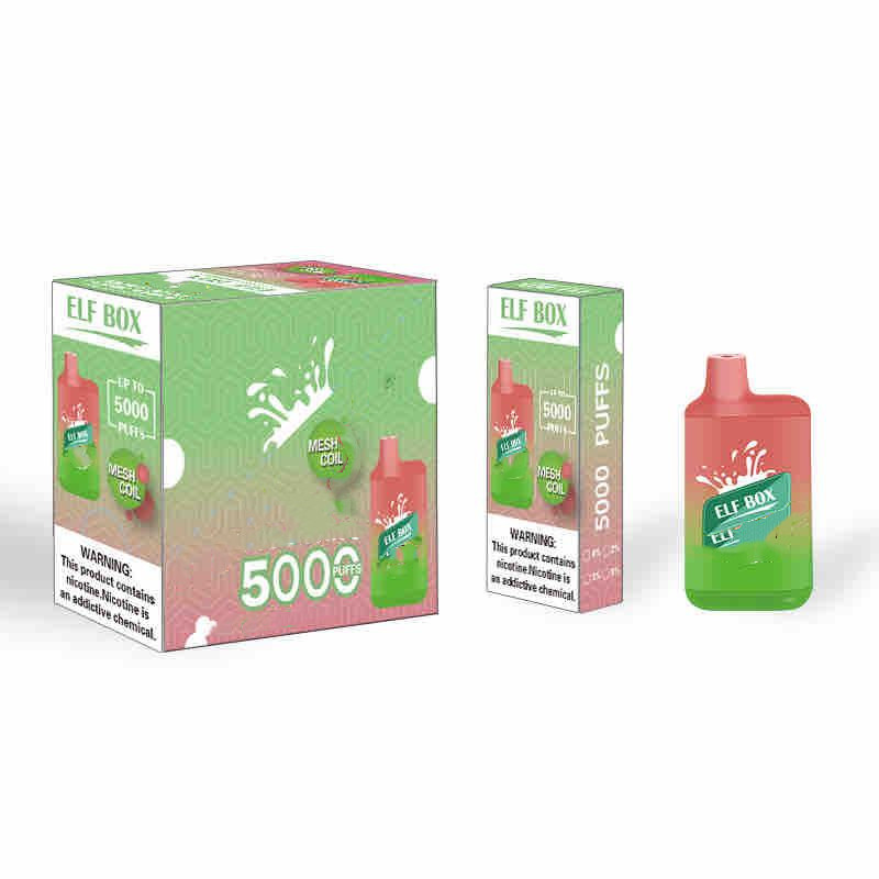 

Original ELF BOX BC5000 puff Disposable Vape Electronic Cigarette Starter Kit 650mAh Rechargeable Battery 12ml Cartridge with Mesh Coil Pen Genuine Wholesale