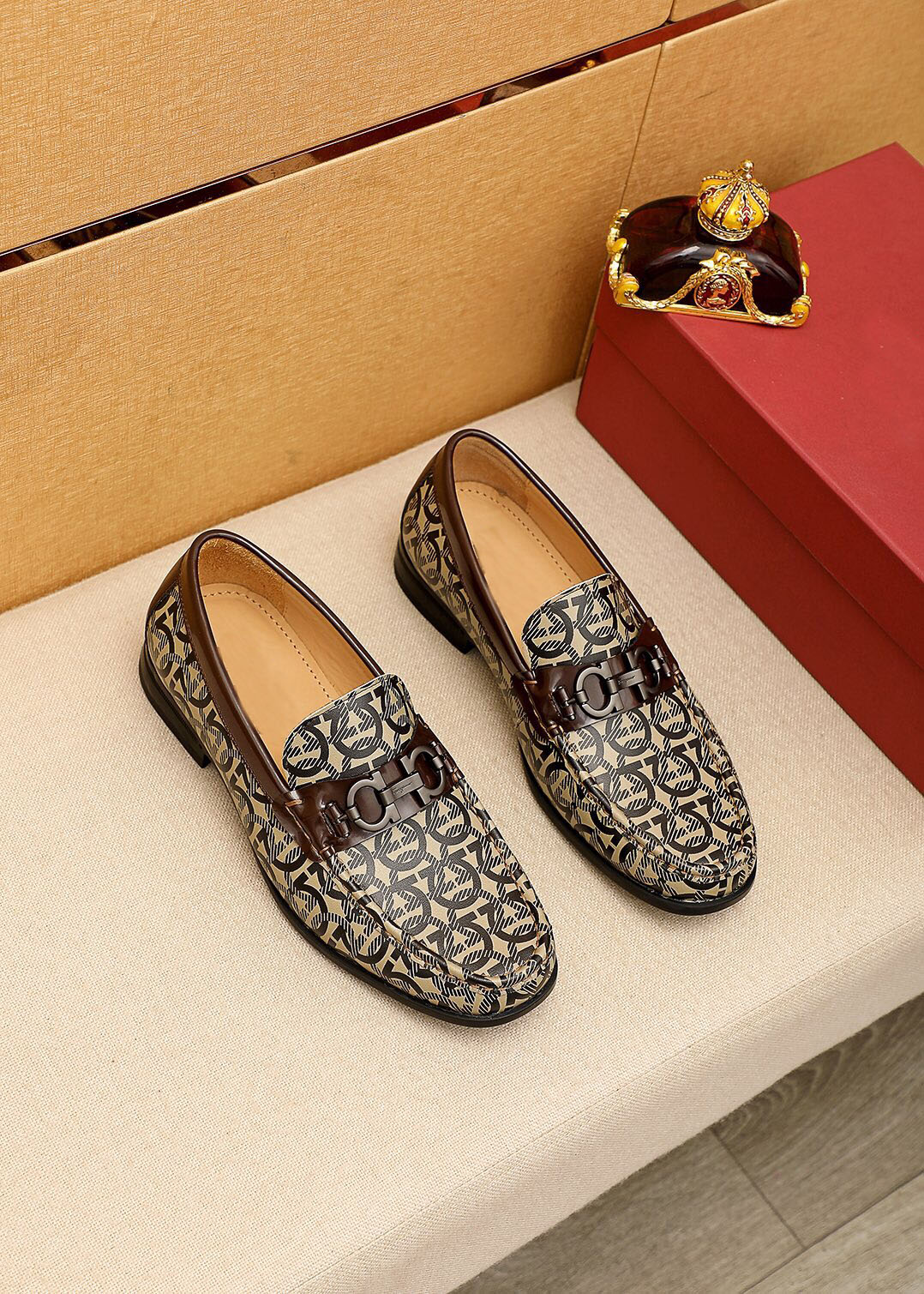 

2022 Mens Dress Shoes Comfortable Casual Loafers Genuine Leather Platform Flats Men Brand Formal Business Oxford Shoes Size 38-45, Brown