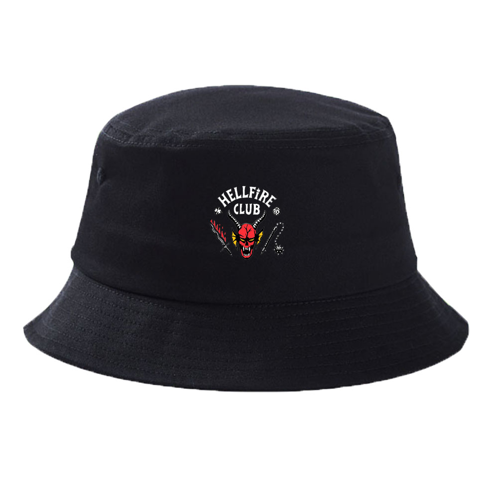 

Stranger Things Hellfire Club Merch Bucket Hat Fishing Hat Top Sun Caps, 05