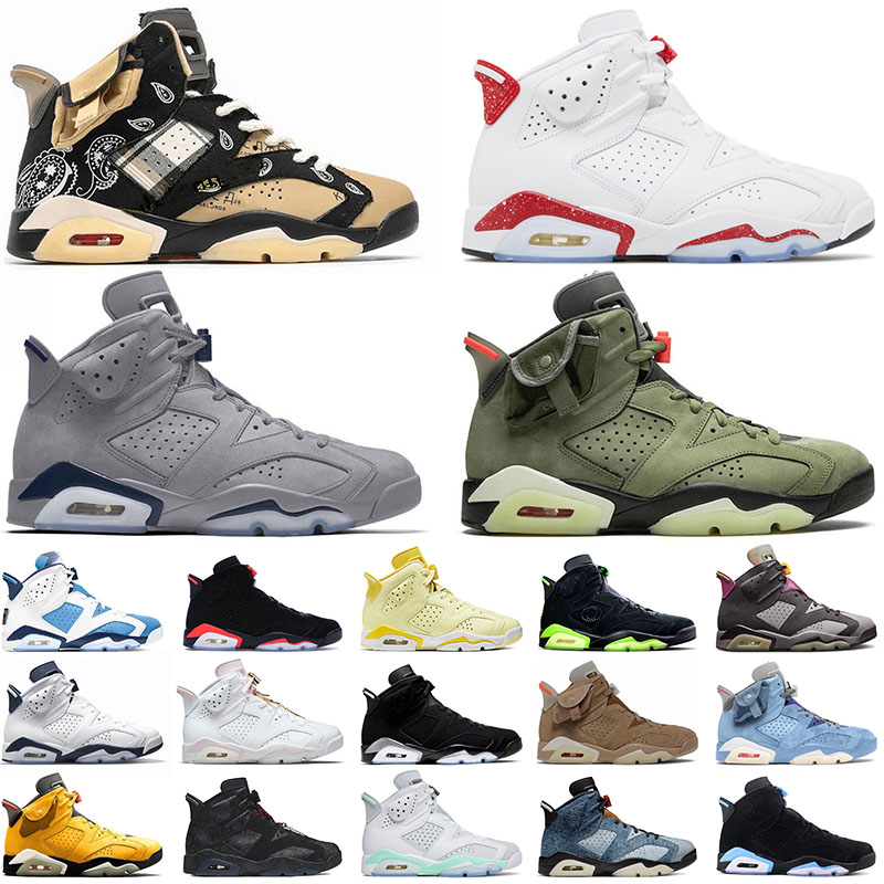 

Shoes Jumpman 6 6s VI Retro Designer Georgetcown Red Oreo UNC Tiffany Blue Cactus Jack Metallic Silver Sports Sneakers Size 36-47, 36-40 millennial pink