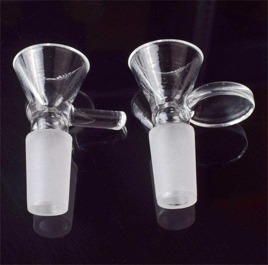 

Hookahs Smoking Glass Bowl Tobacco And Herb Dry Bowls Slide For Bong Pipes Adapter 14mm 18mm Male Bowl With Handle
