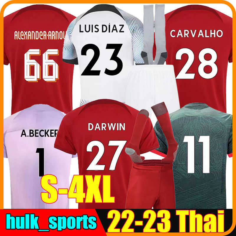

4XL 21/22/23 season home away 3rd RED soccer jerseys Carvalho 2022 2023 Mohamed Diogo Luis DIaz football shirts men kids kit socks set Fabio, Liwupu 22-23 home