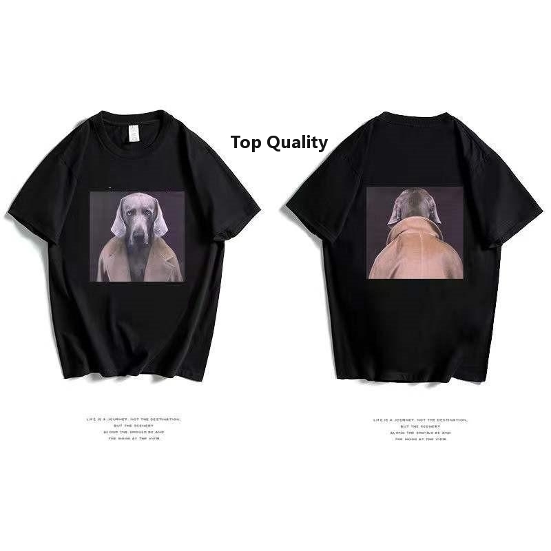 

Summer MaxMaras Mens Designer TOMARTS Weimaraner Top Letter Printing Short Sleeved Dog Head Tees Detective Loose Men Women Couple Tshirt It, I need look other product