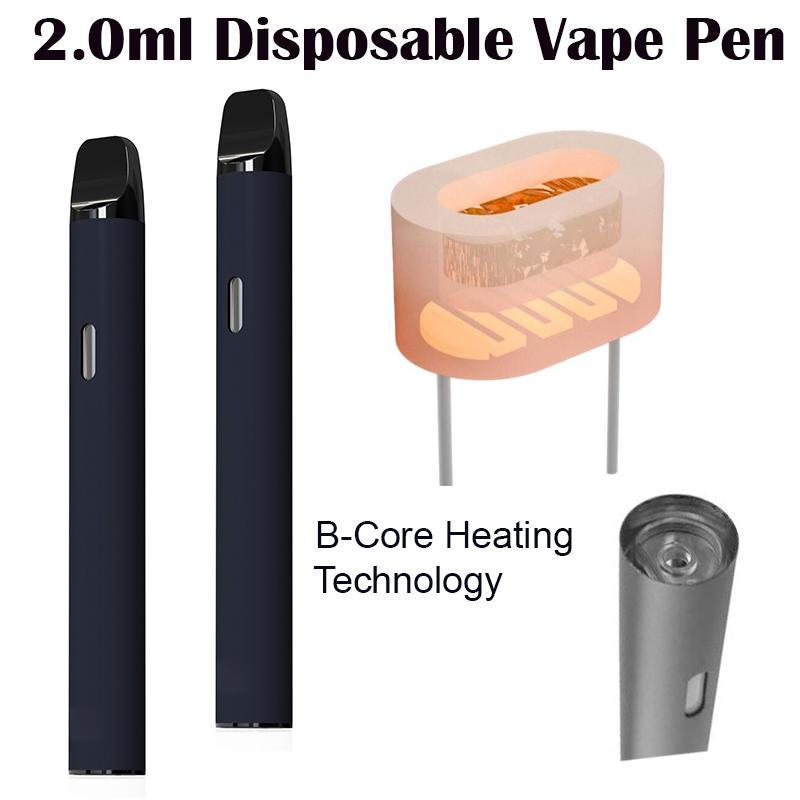 

Disposable Vape Pen 2.0ml Ceramic Pods E Cigarettes Rechargerable Pens Vaporizer Thick Oil Atomizers Empty Vaporizers 350mah D9 D8 D0 Vapes All-In-One Ecig Device