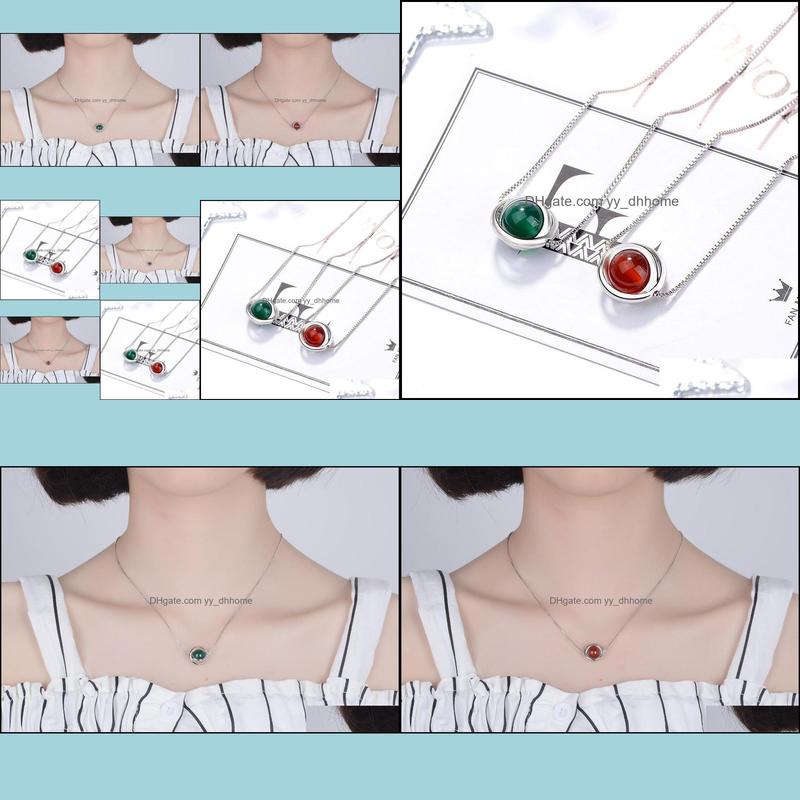 

Pendant Necklaces Pendants Jewelry Yh-Zl 925 Sterling Sier Trendy Zircon Lovely Bead Necklace Projecti Dhct5