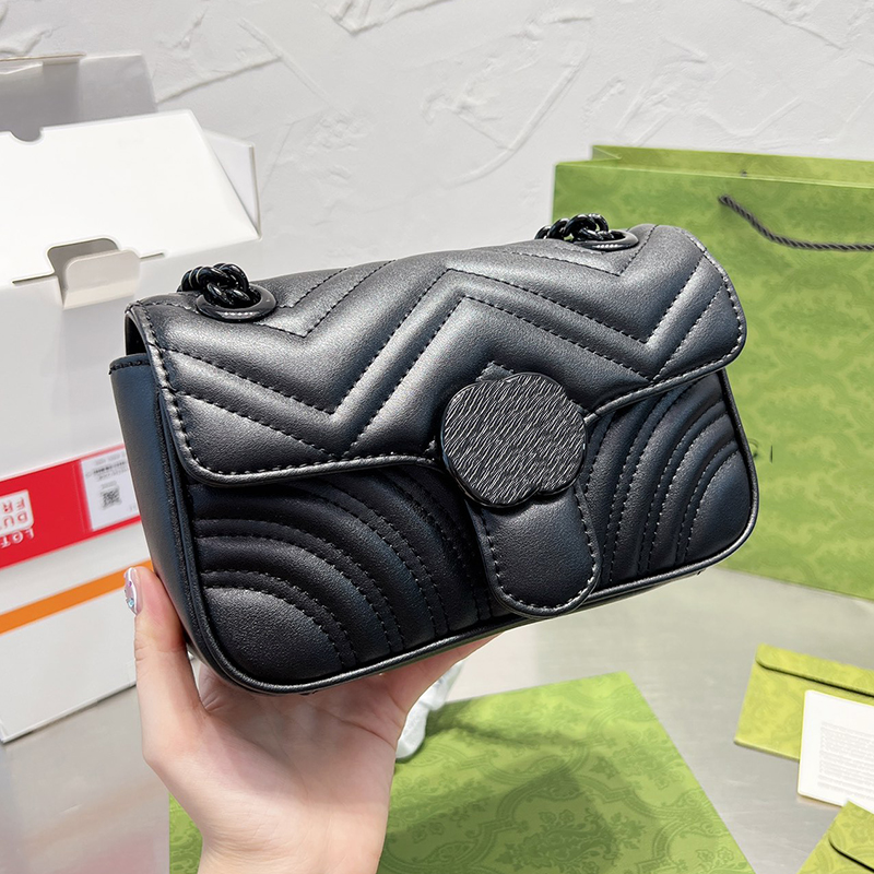 

Designer Luxury GGs Bags For Womens Handbags Crossbody Purses ggitys Large Capacity Versatile Totes Multicolour Fashion Lnclined Shoulder Black Wallet M99Q, Box