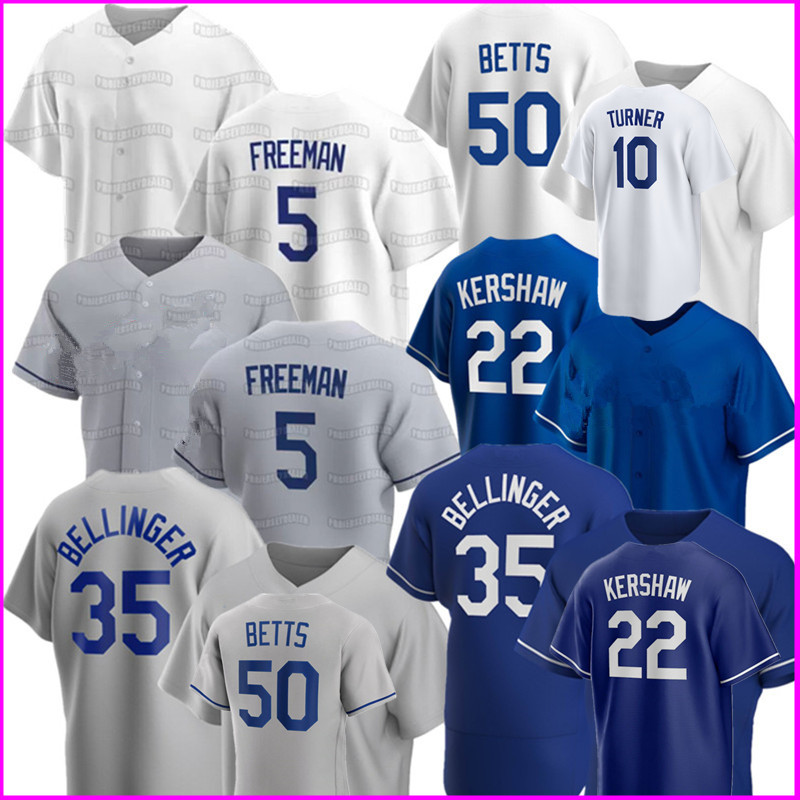 

5 Freddie Freeman Jersey 50 Mookie Betts 85 Dustin May 35 Cody Bellinger 22 Clayton Kershaw Baseball Jerseys Enrique Hernandez Justin Turner Trevor Bauer, Men cool base m-xxxl daoqi