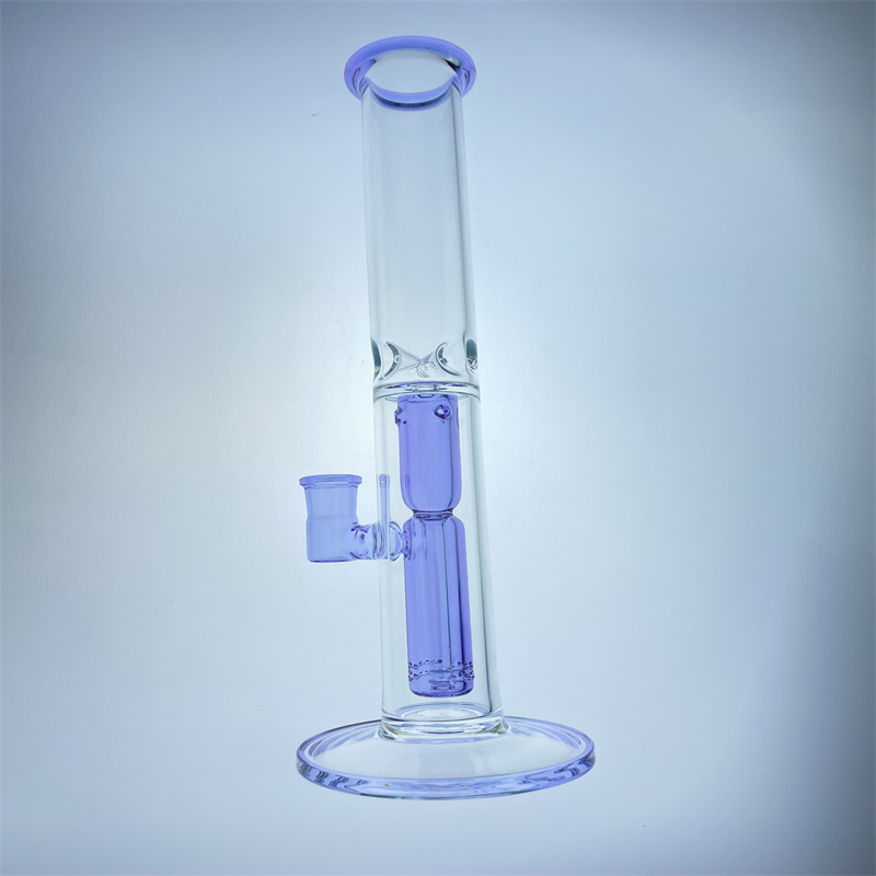 

Glass hookah purple cfl bong 15 inch18mm joint clean high quanlity
