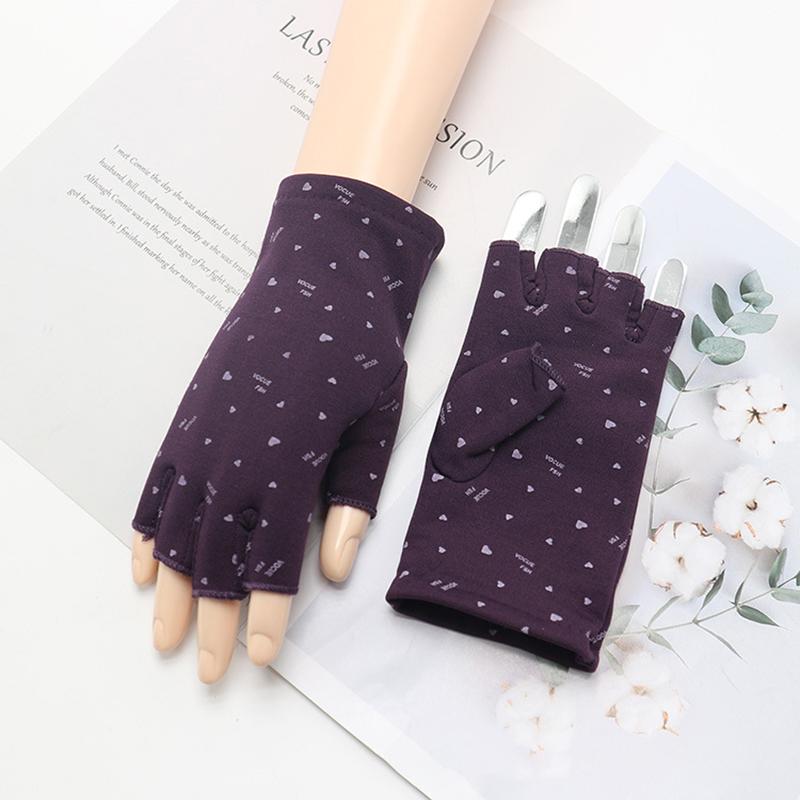 

Five Fingers Gloves Women Winter Touch Screen Autumn Plus Velvet Fingerless Mittens Thicken Half Finger Hand Warmer Short For Cycling