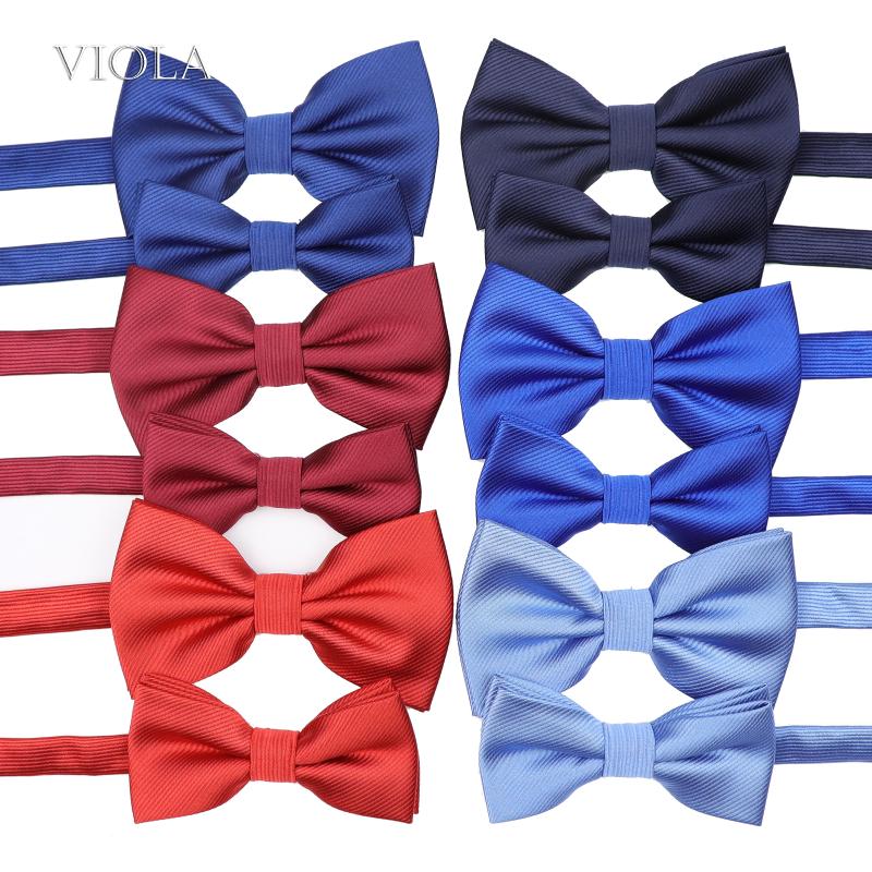 

Bow Ties Colorful Solid Polyester Adult Kids Bowtie Sets Formal Blue Men Child Pet Suit Butterfly Dinner Wedding Cravat Gift AccessoriesBow