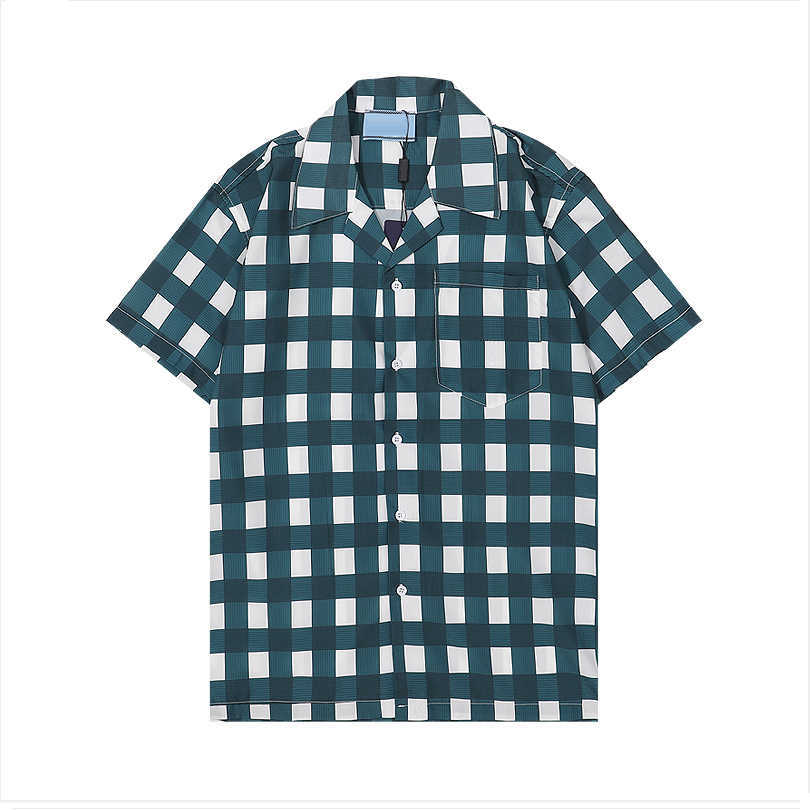 

summer Designer Shirts Men's hawaii short-sleeved silk bowling shirt Casual Shirts vintage lines of this luxury Short Sleeve Dress Shirt, Customize