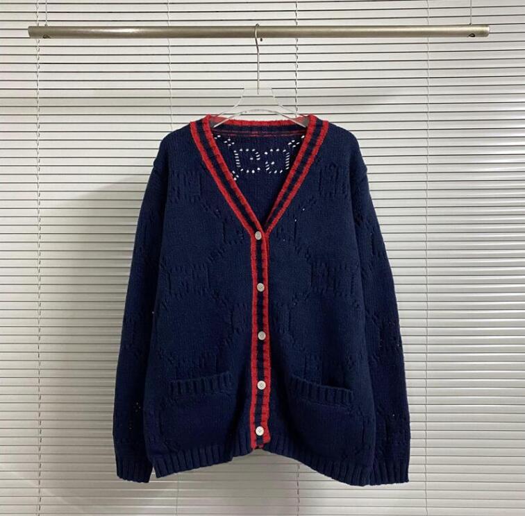 

Women' sweater 22GG NEW luxury brand men women jacket cashmere cardigan mid-length knitted V-neck coat, 02