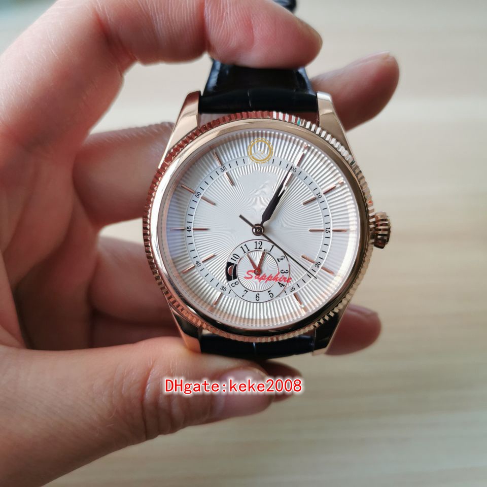 

Fashion High quality men Watch 50525 50529 39mm Wristwatches Stainless Rose Gold Brown Dial Alligator leather strap Automatic mechanical Mens Watches, Box
