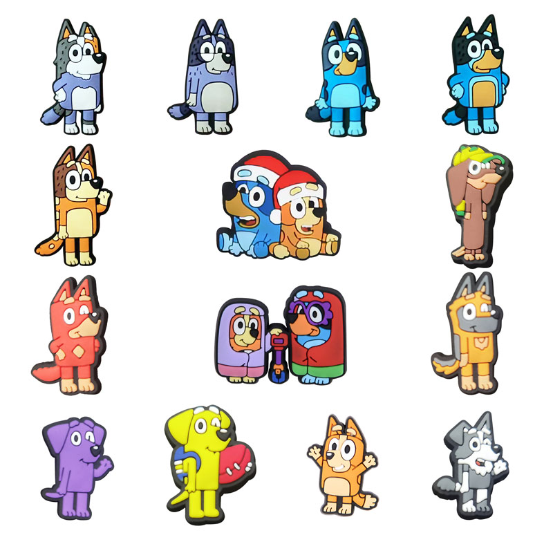 

Custom Popular Blue E Croc charms for Shoe Decoration Grow in dark CROCPACK